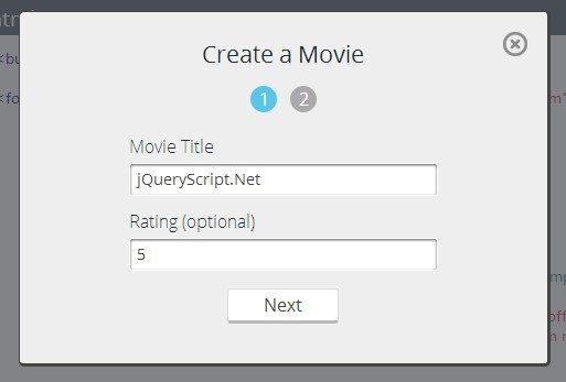 jQuery popupForm